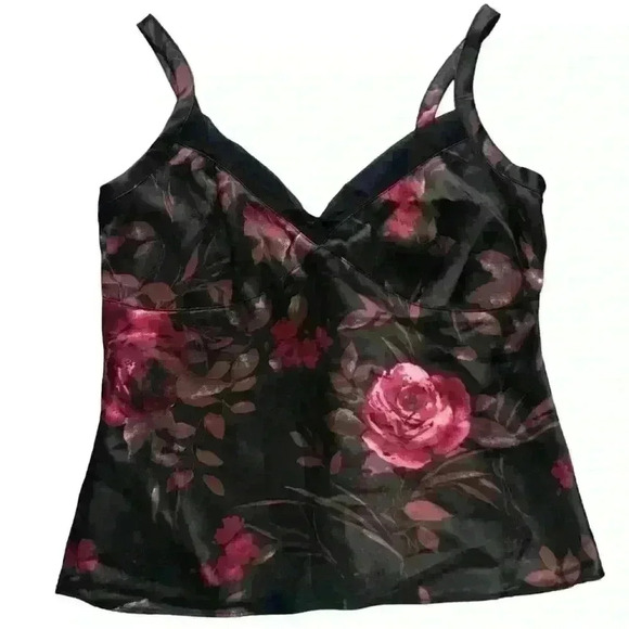- 🌹🖤GEORGE BLACK FLORAL ELEGANT TANK🖤🌹 - Picture 1 of 3
